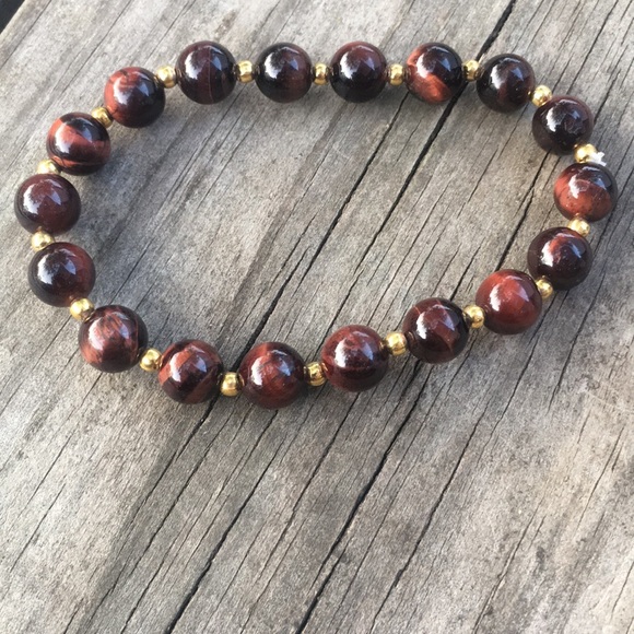 🎉Host Pick ☝️Tiger eye gemstone stretch bracelet - Picture 2 of 3